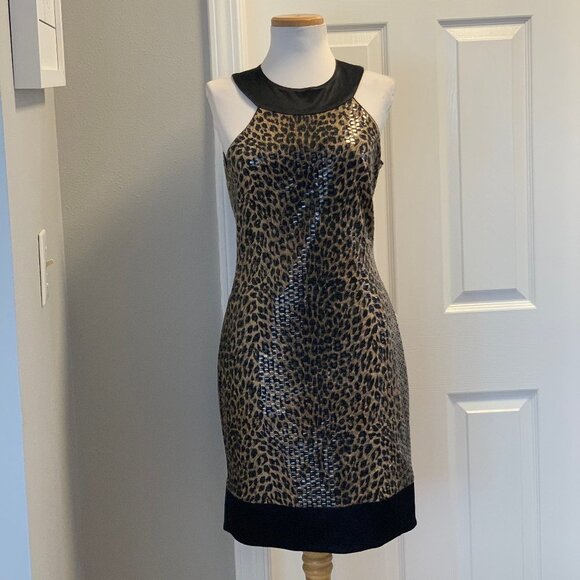 NWOT Cache Dress, Sexy Animal Print, Size‎ 6 - Picture 1 of 8